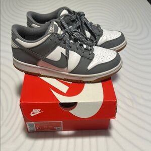 Nike Dunk Low Gray and White Shoes